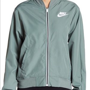 Sea foam colored zip up Nike Jacket
